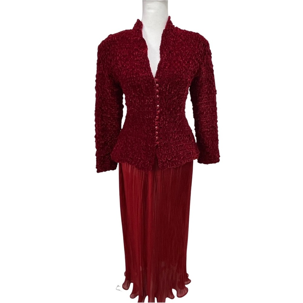 Chacok France Chenille & Pleated Gown